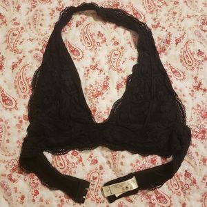 Lace halter bralette, size small